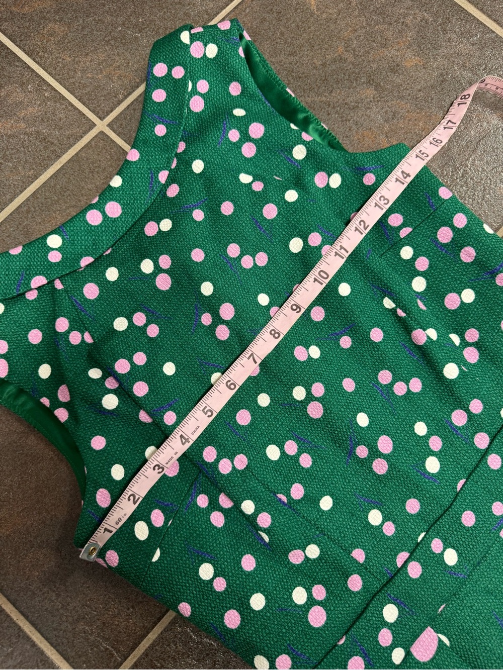 Boden Martha Sleeveless Shift Polka Dot Dress Sap Green Dandelion 6 NEW NWT - Picture 13 of 16